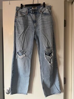 Relaxed Fit Light Blue Ripped Men's Jeans